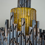 Brutalist chandelier by Marcello Fantoni, Fantoni Studio, Firenze, Italy 1960s