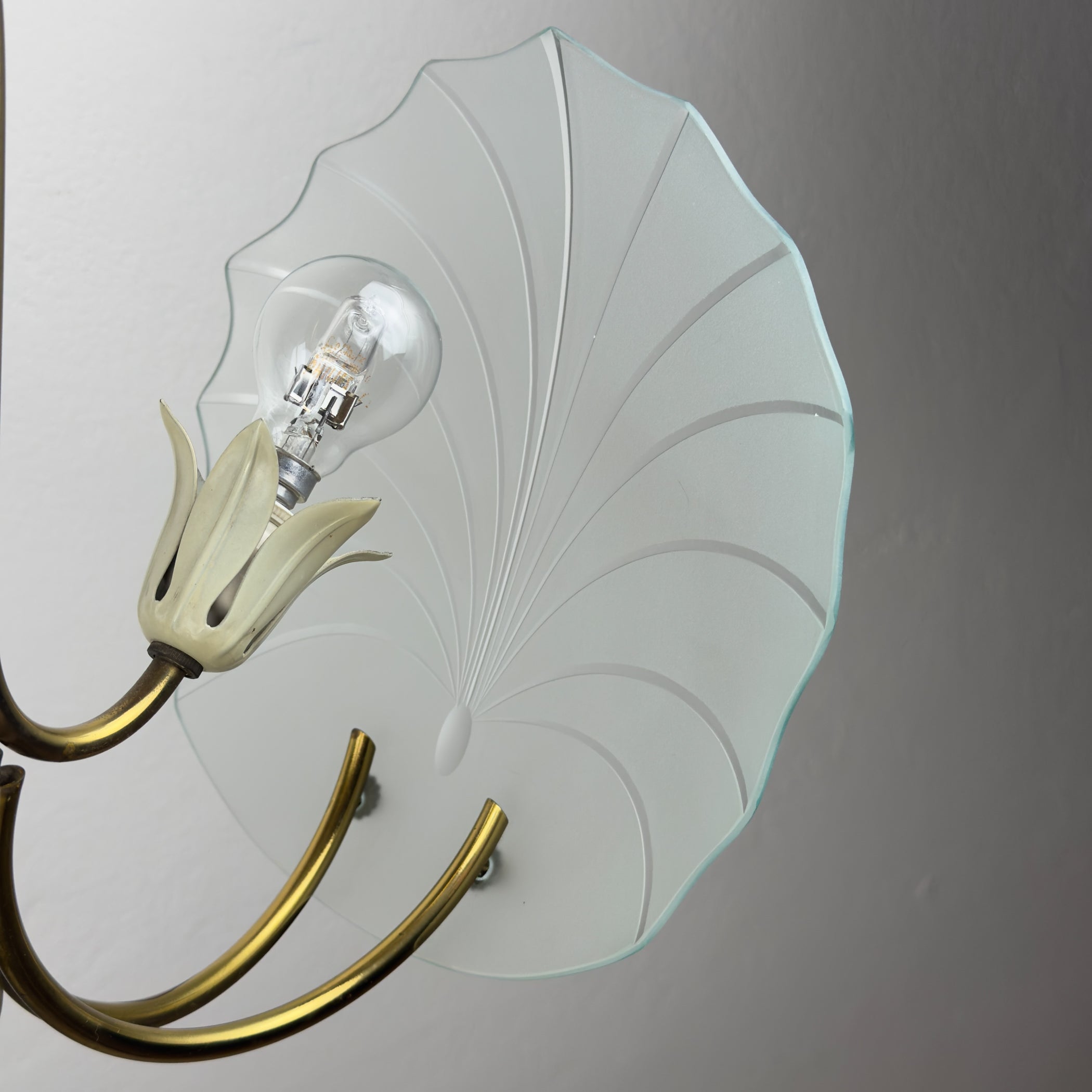 Antique chandelier, in style of Pietro Chiesa For Fontana Arte, Italy, 1930s