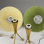 Vintage metal table lamp, Italy 1950s, Set of 2