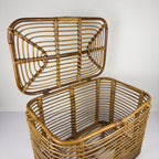 Vintage rattan basket, Italy 1960s