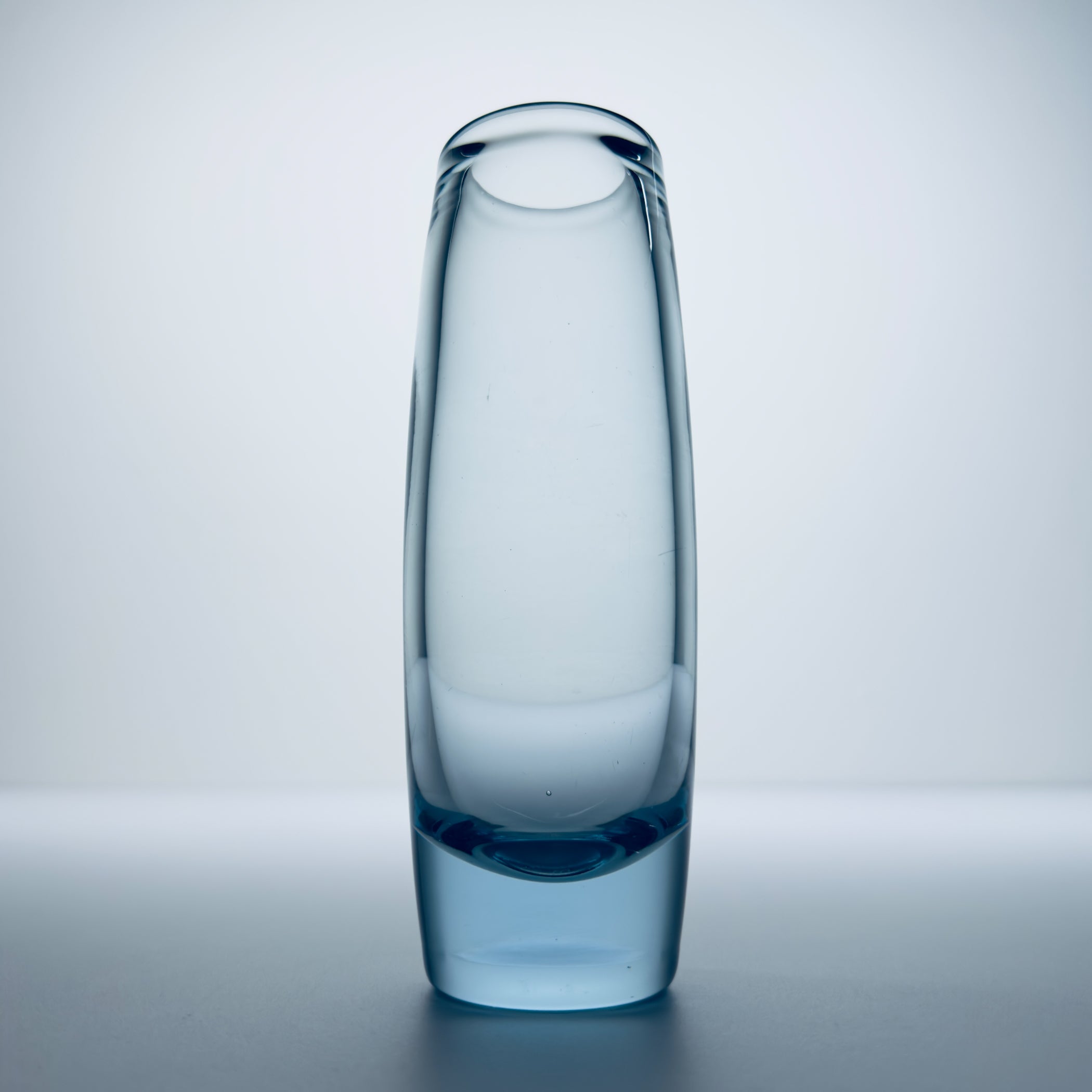 Original blue glass vase by Per Lütken for Holmegaard, Denmark, 1960s