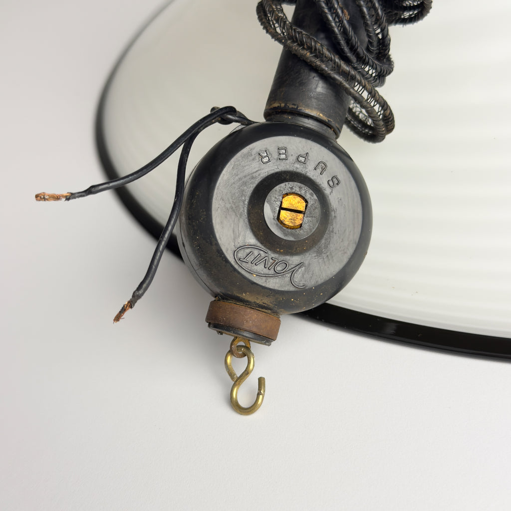 Vintage Swirl Murano Glass Pendant Lamp, Italy 1970s