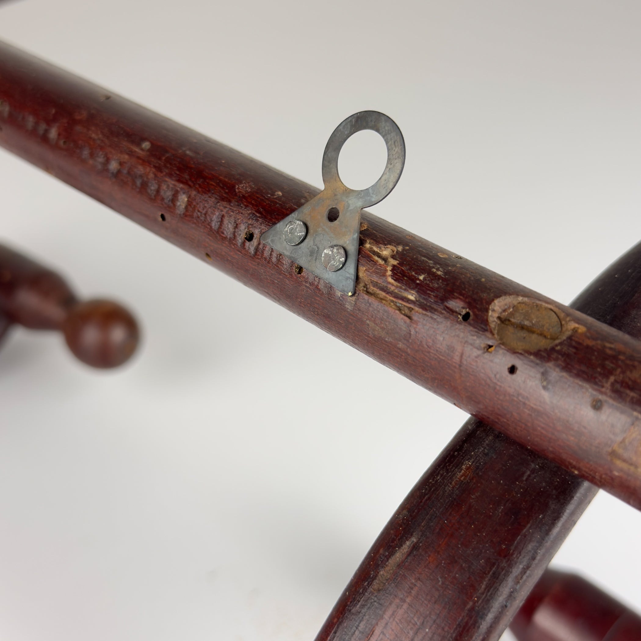 Antique Wooden Coat Rack, Italy 1930s