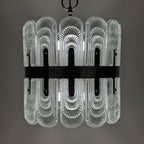 Vintage large crystal chandelier by Kaiser Leuchten, Germany 1960s
