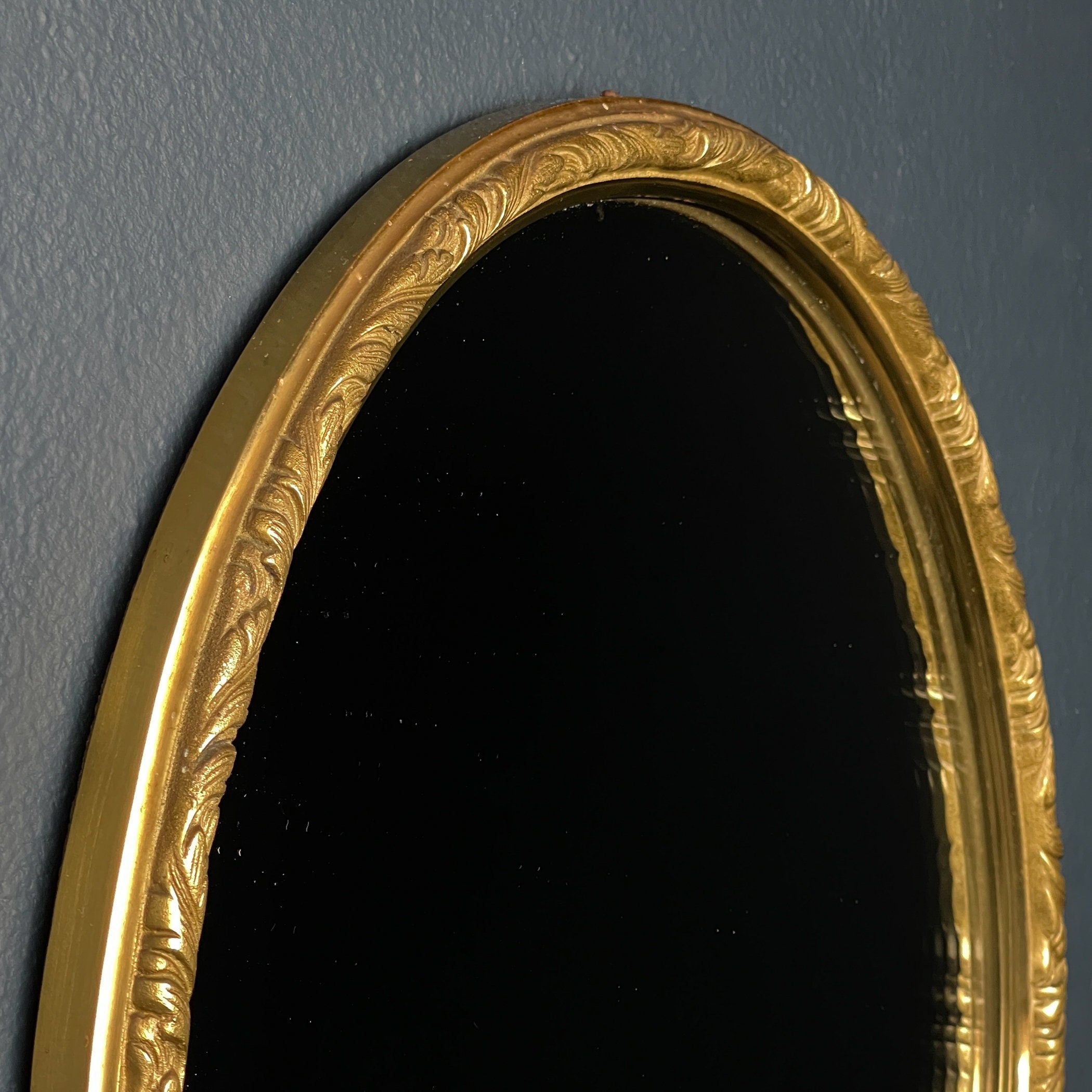 Vintage Mirror in brass frame, Italy 1950s, Retro home decor