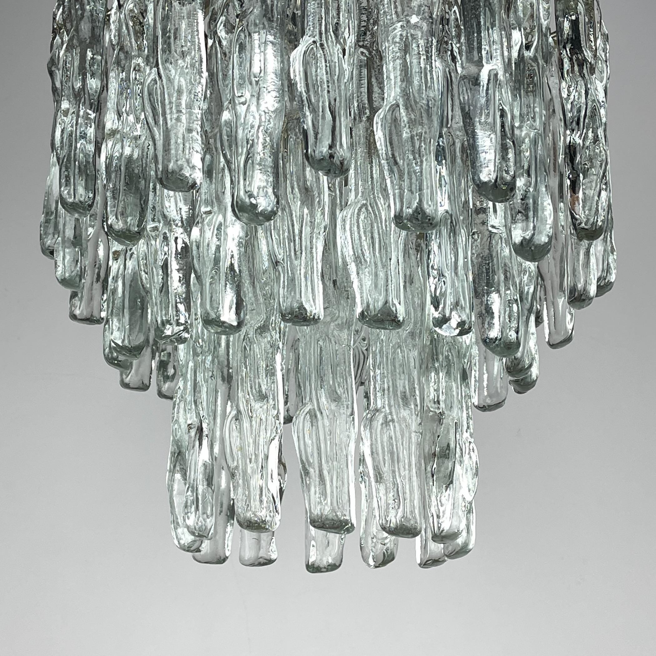 Original murano glass chandelier by J. Kalmar, Austria 1960s, Vintage home decor
