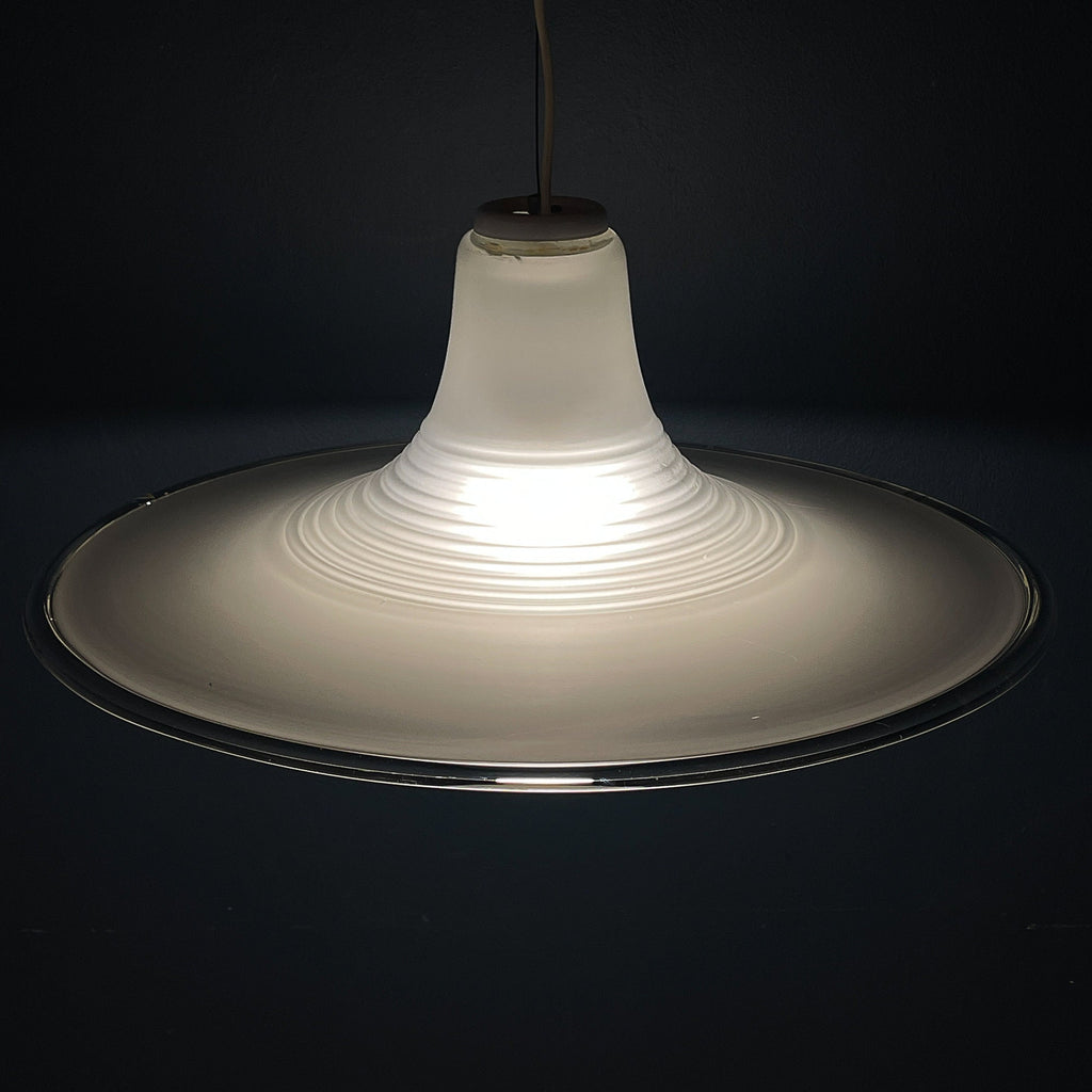 Mid-century large murano pendant lamp Italy 1970s Space age Retro lighting