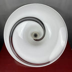 Vintage swirl murano glass pendant lamp Italy 1970s Mid-century light space age