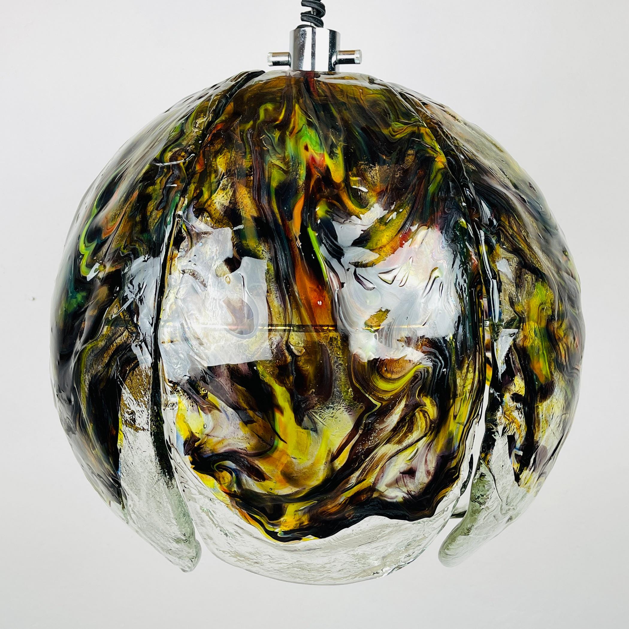 Vintage Murano Glass Chandelier by AVMazzega, Italy 1970s