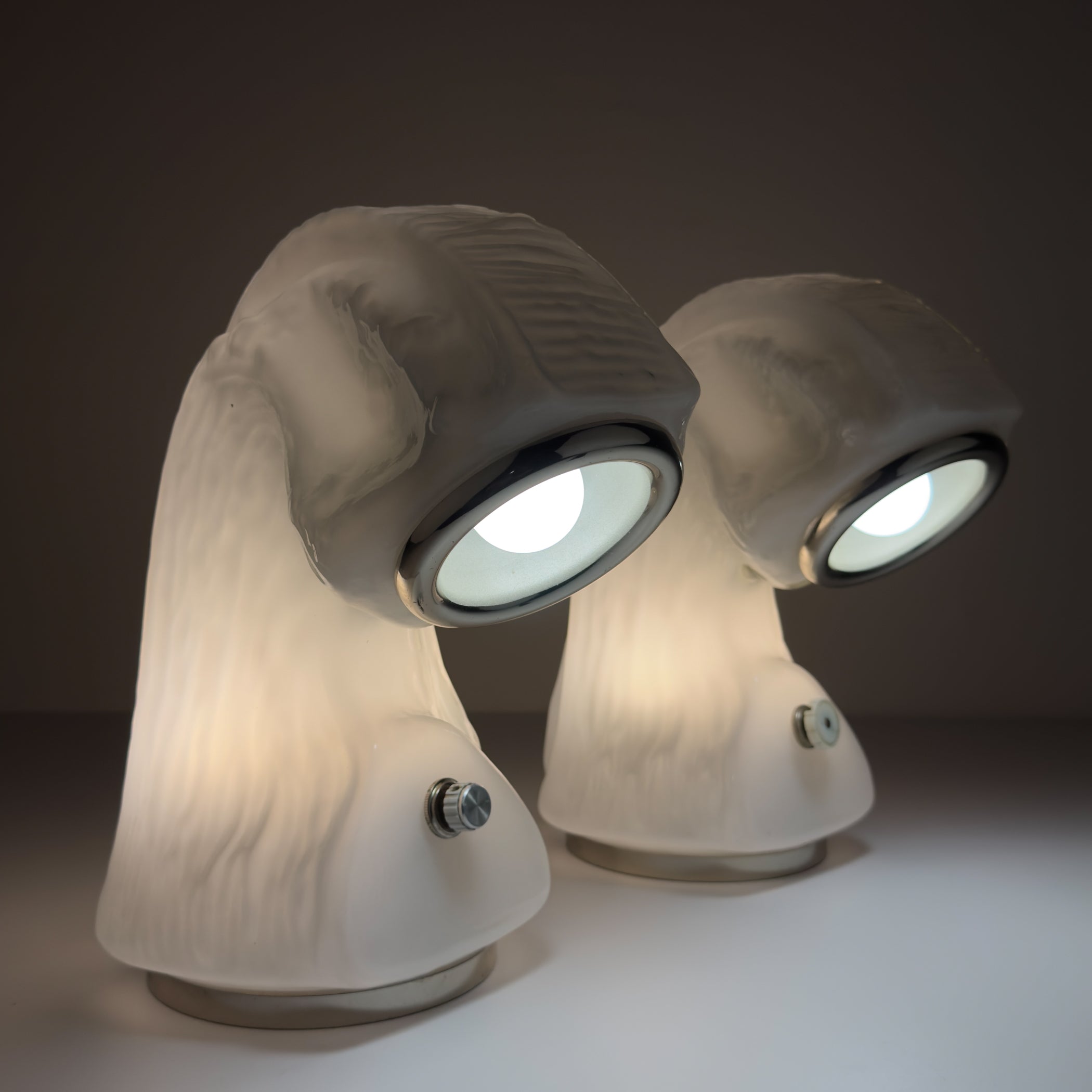 Table Lamp Osso by Carlo Nason for Mazzega, Italy 1970s, Set of 2