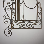 Antique wall decorative panel of wrought iron, Italy 1920s