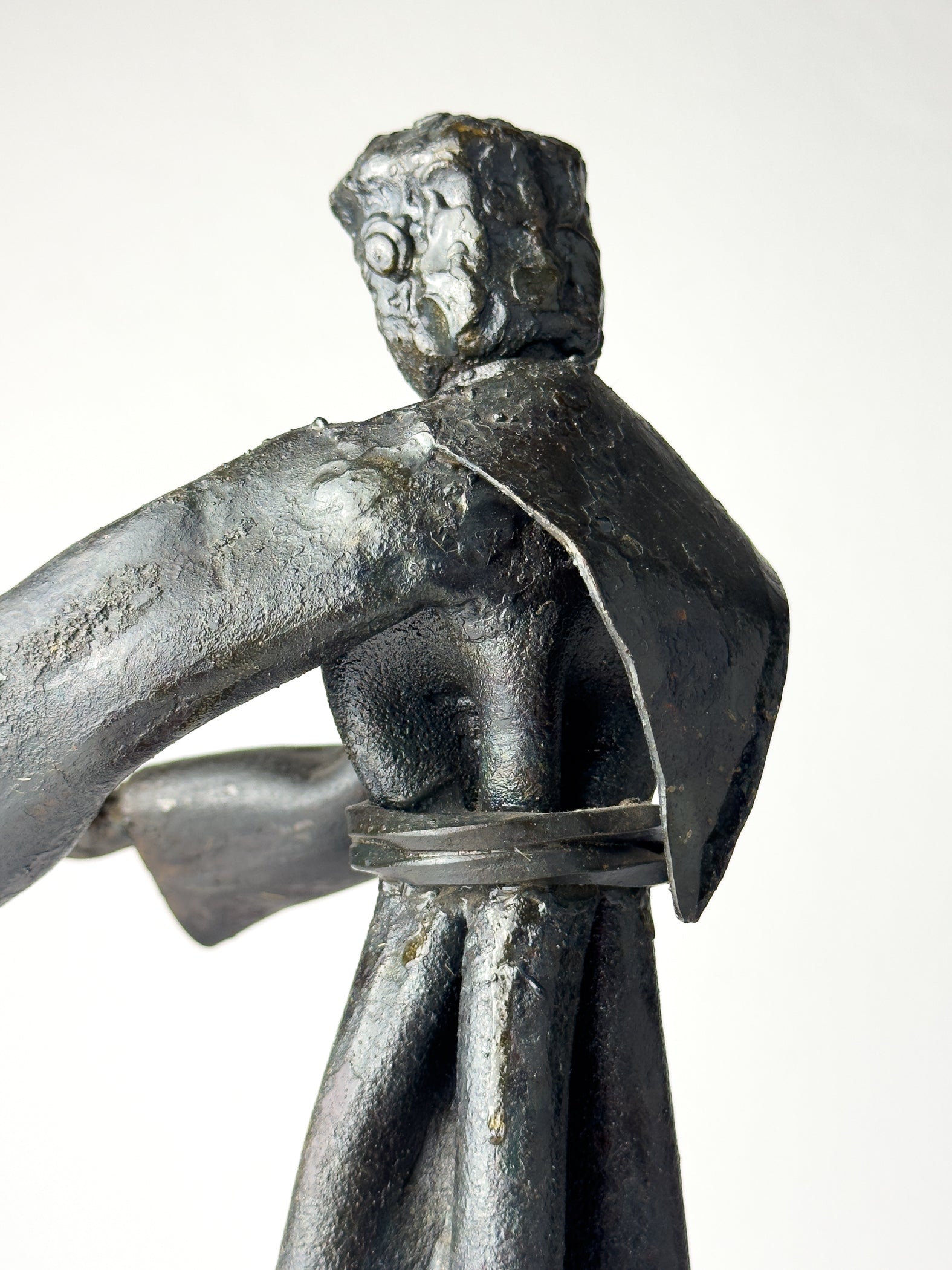 Vintage Brutalist sculpture "Monk With The Book" by Salvino Marsura, Italy 1970s