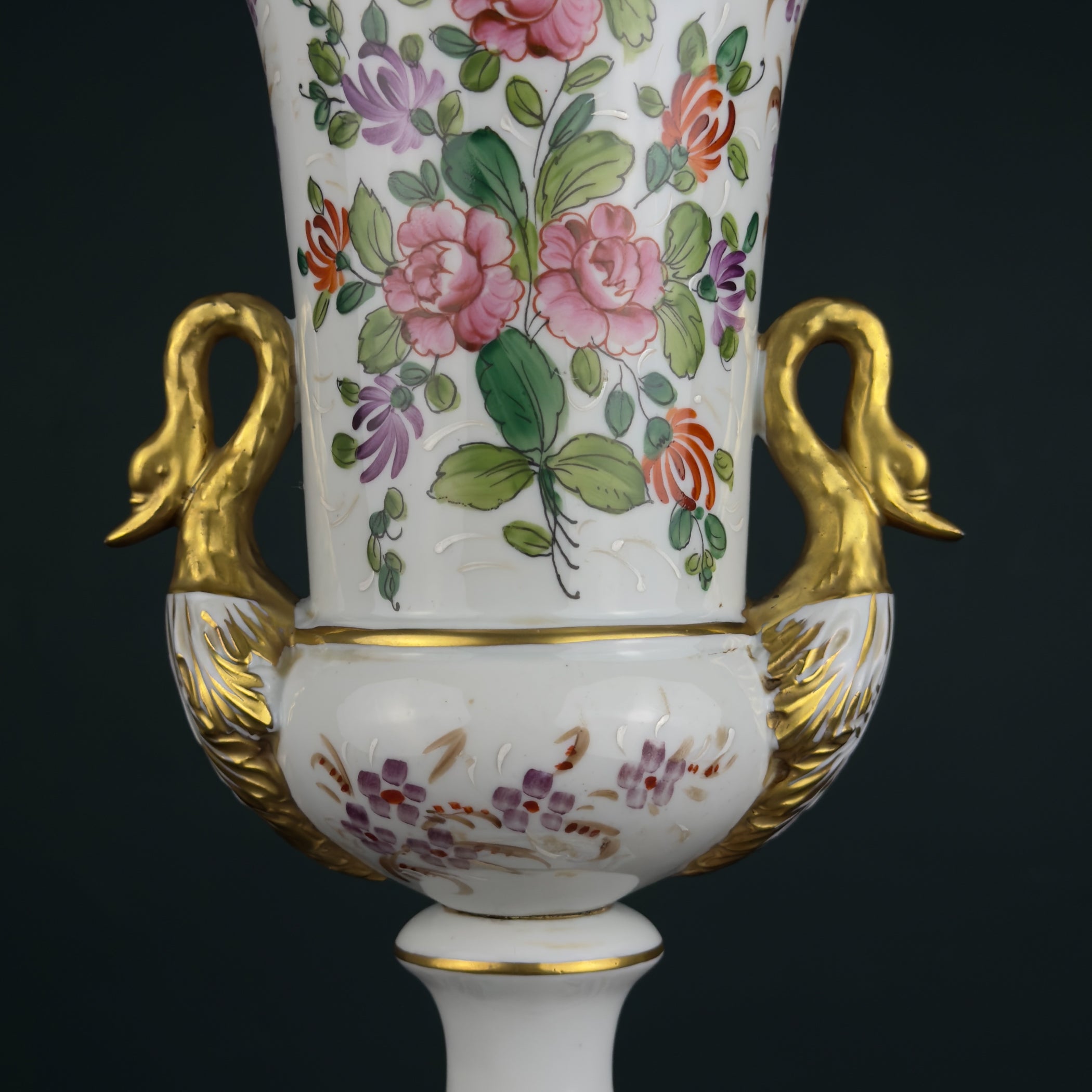 Vintage porcelain vase in the style of "Old Paris", China, Mid-20th Century