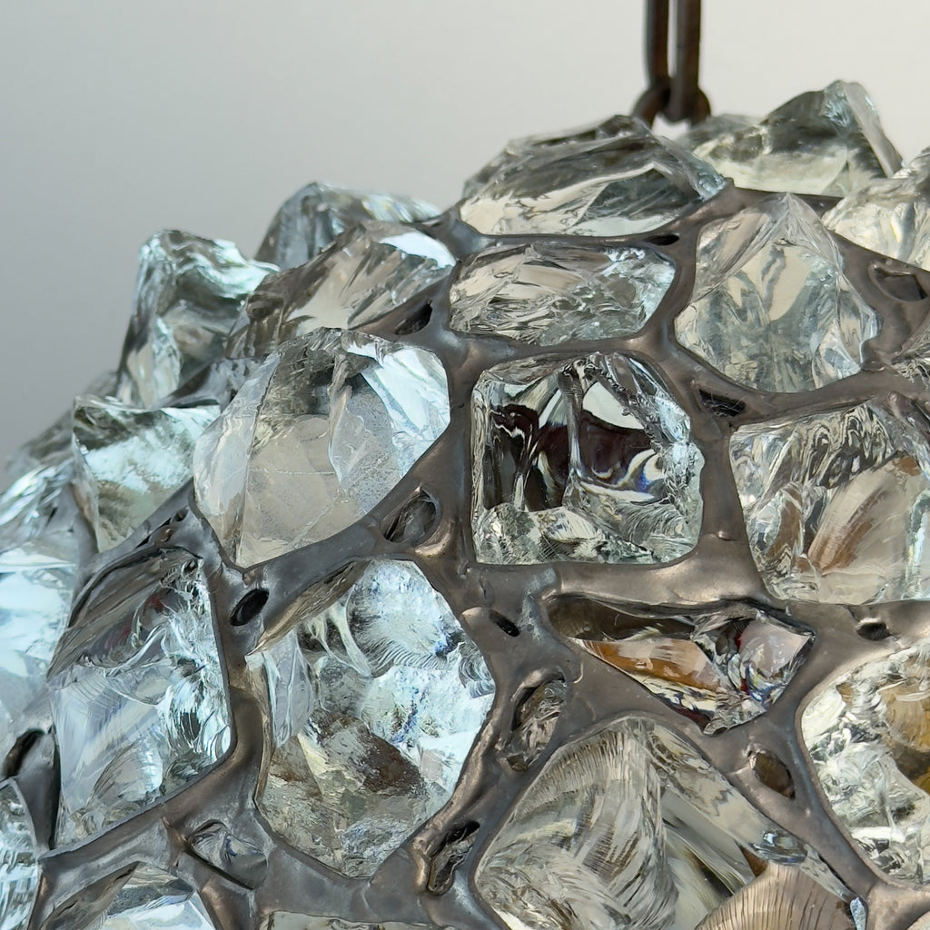 Antique chandelier on chains in Art Nouveau style, Austria, early 20th century