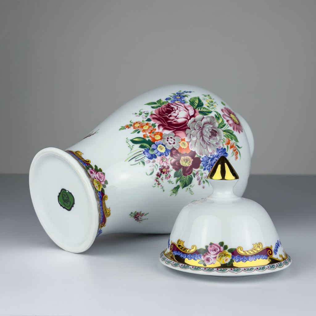 Vintage porcelain ginger jar by Limoges, France, 1970s