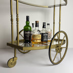 Vintage metal bar cart, Italy 1950s