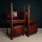 Mid-century Sistina Saddle dining chairs by Tito Agnoli for Matteo Grassi, Italy 1980s, Set of 4