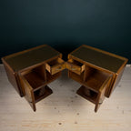 Vintage wood nightstands, Italy 1950s, Set of 2