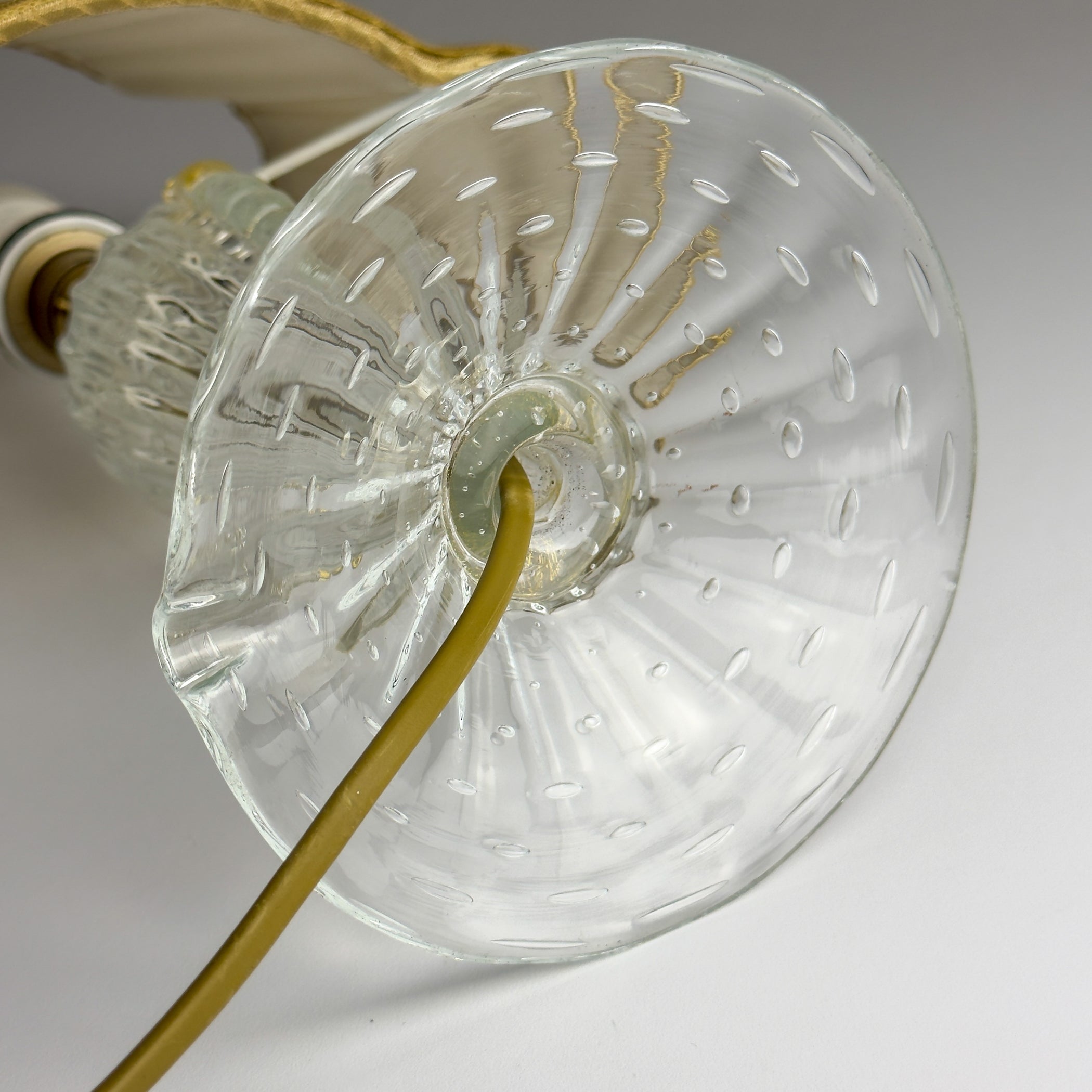 Original Murano glass table lamp by Barovier and Toso, Italy 1980s