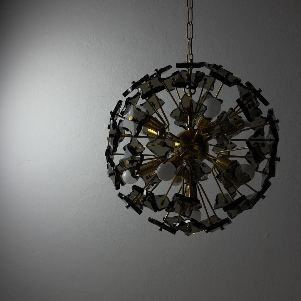 Mid-century Sputnik chandelier by Fontana Arte, Italy 1970s