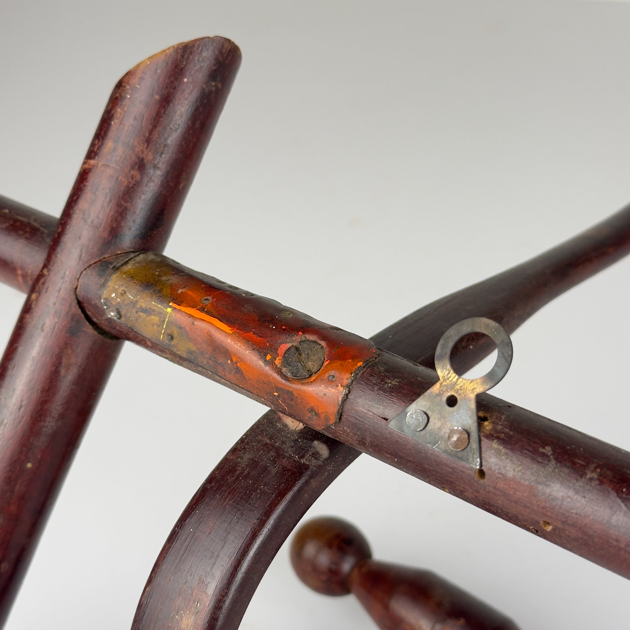 Antique Wooden Coat Rack, Italy 1930s