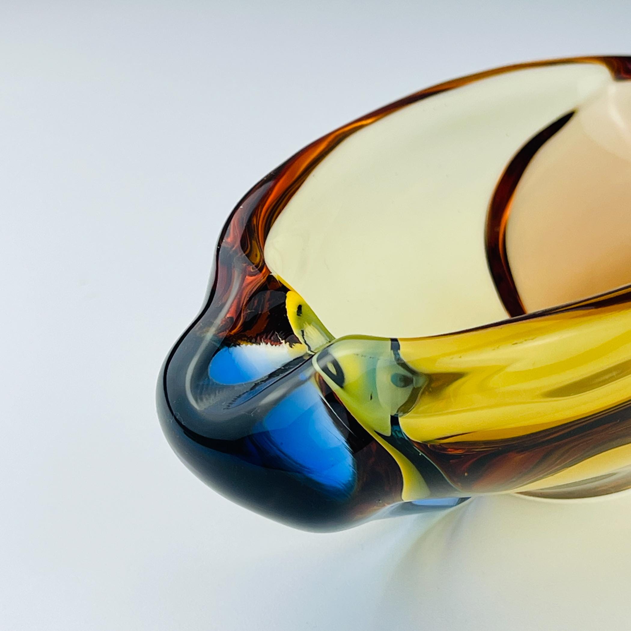 Vintage Bohemian ashtray Romana by Hana Machovska for Mstisov Glassworks, Czech, 1950-60s