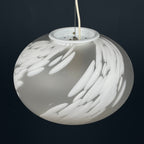 Vintage swirl murano glass pendant lamp Vetri Murano Italy 1970s