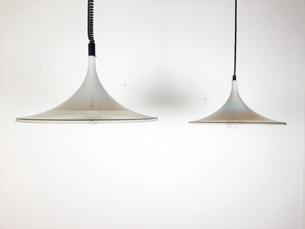 Mid-century pendant lamp Meblo Guzzini 1980s Albatros Retro Light Small Yugoslavia Italy