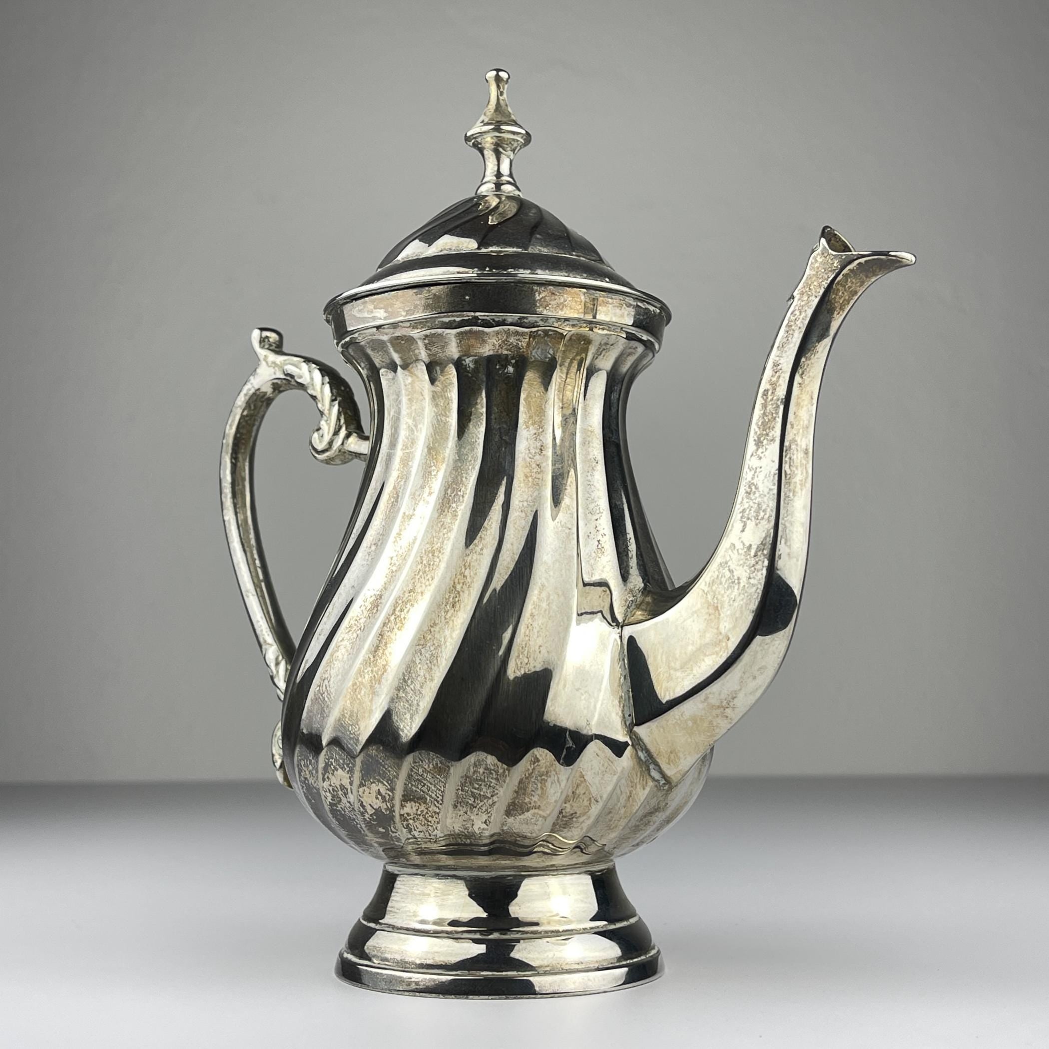 Vintage silver plated coffee pot by Royal Sheffield, England, 1950s, Vintage home decor