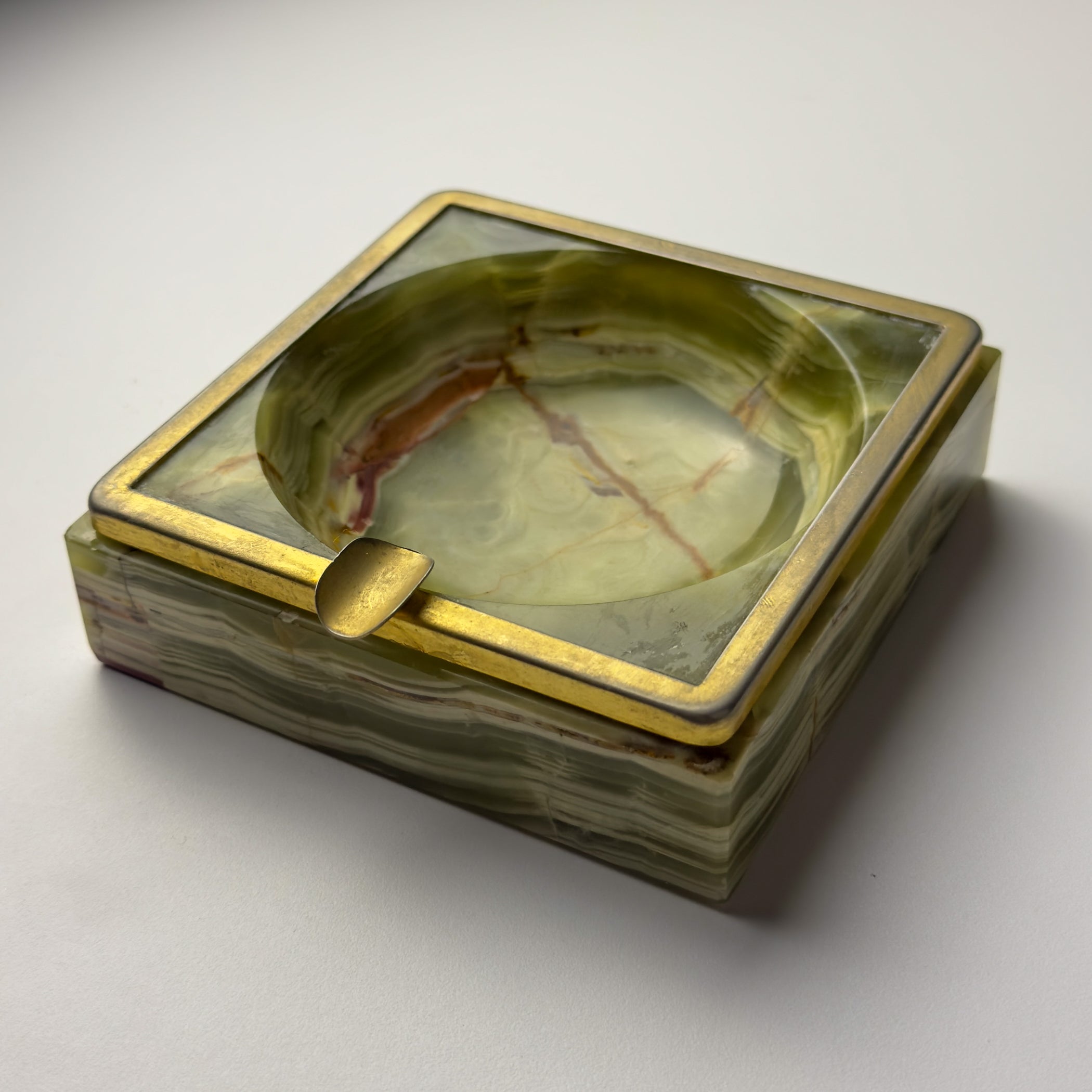 Vintage onyx ashtray, Italy, 1950s