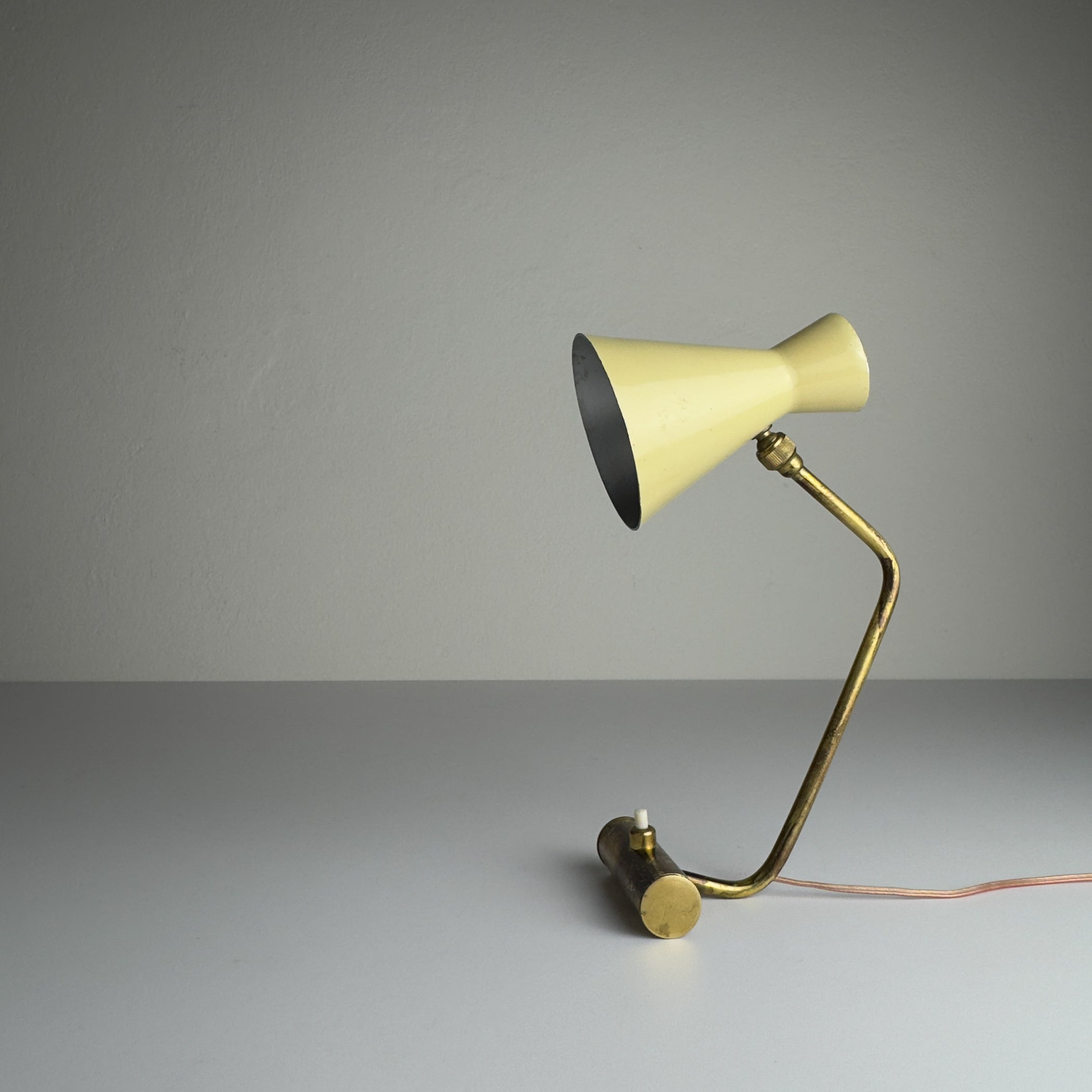 Vintage metal table lamp by Stilnovo, Italy 1950s