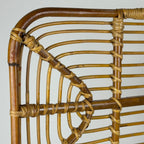Vintage rattan basket, Italy 1960s