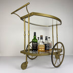 Vintage metal bar cart, Italy 1950s