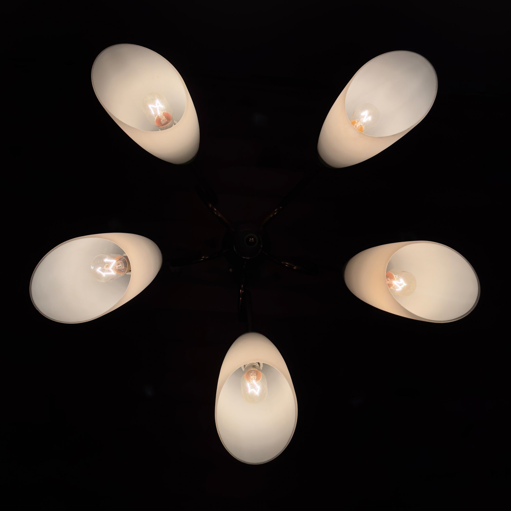 Vintage Stilnovo chandelier, Italy 1940-50s