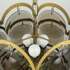Smoked Murano chandelier by Gino Vistosi, Italy 1970s