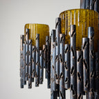 Brutalist chandelier by Marcello Fantoni, Fantoni Studio, Firenze, Italy 1960s