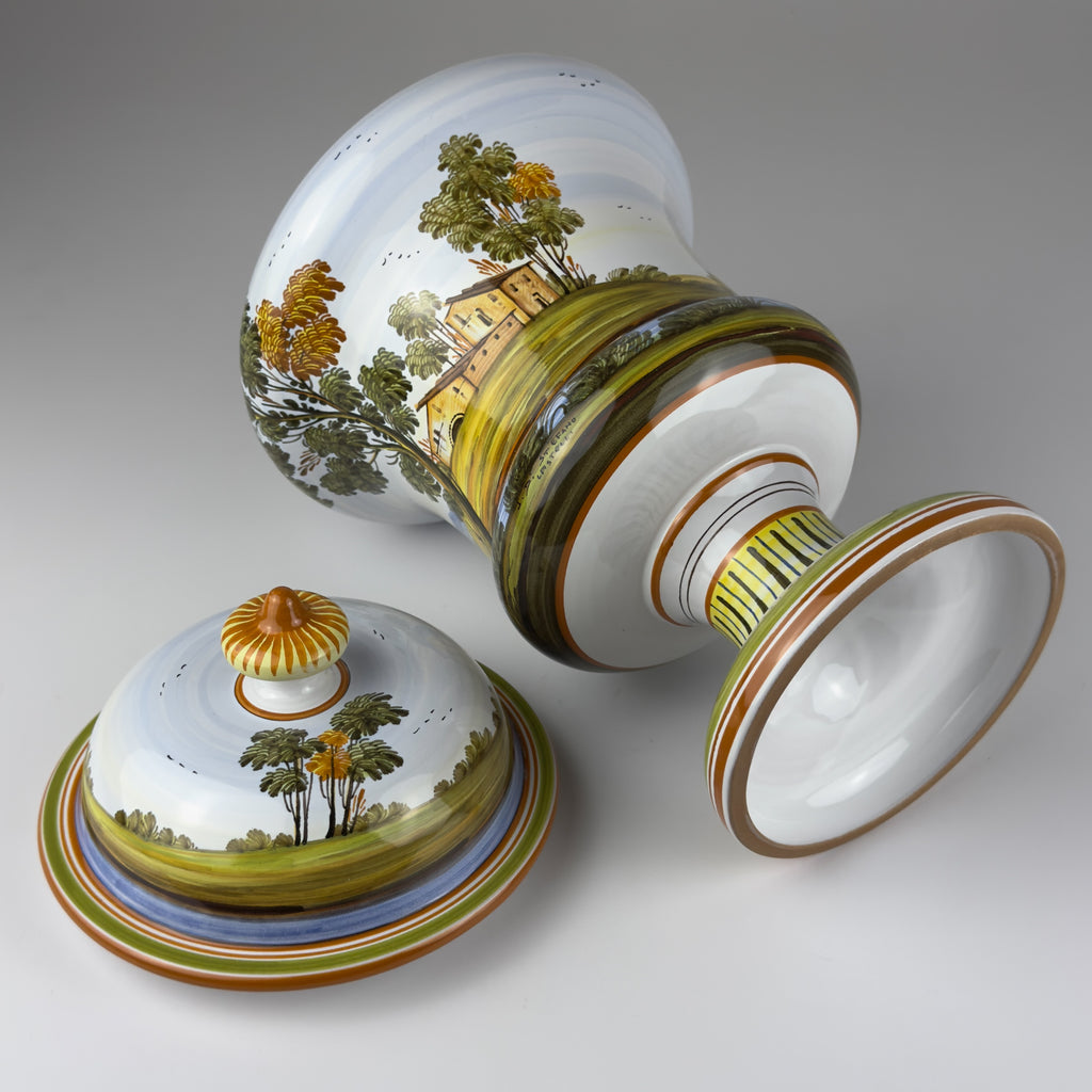 Vintage vase with lid by Lorenzo Di Stefano, Italy, late 20th Century