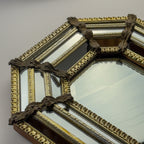 Vintage Octagonal Murano Mirror, Italy 1950s