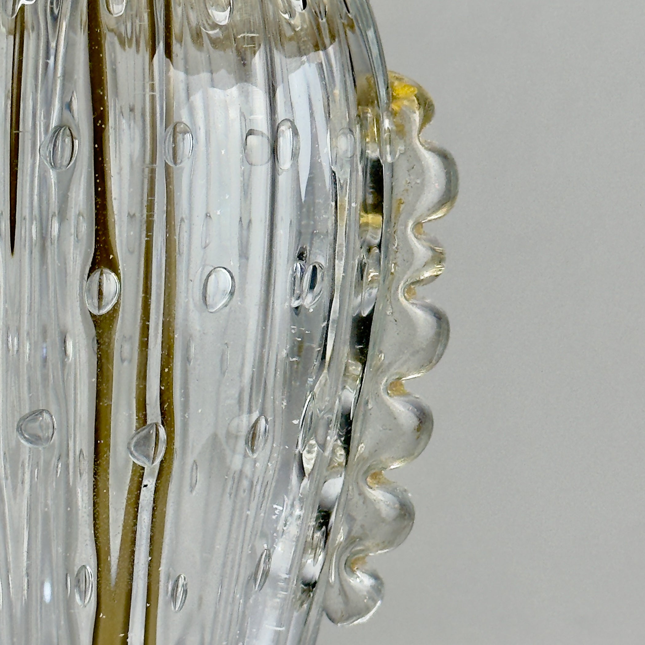 Original Murano glass table lamp by Barovier and Toso, Italy 1980s