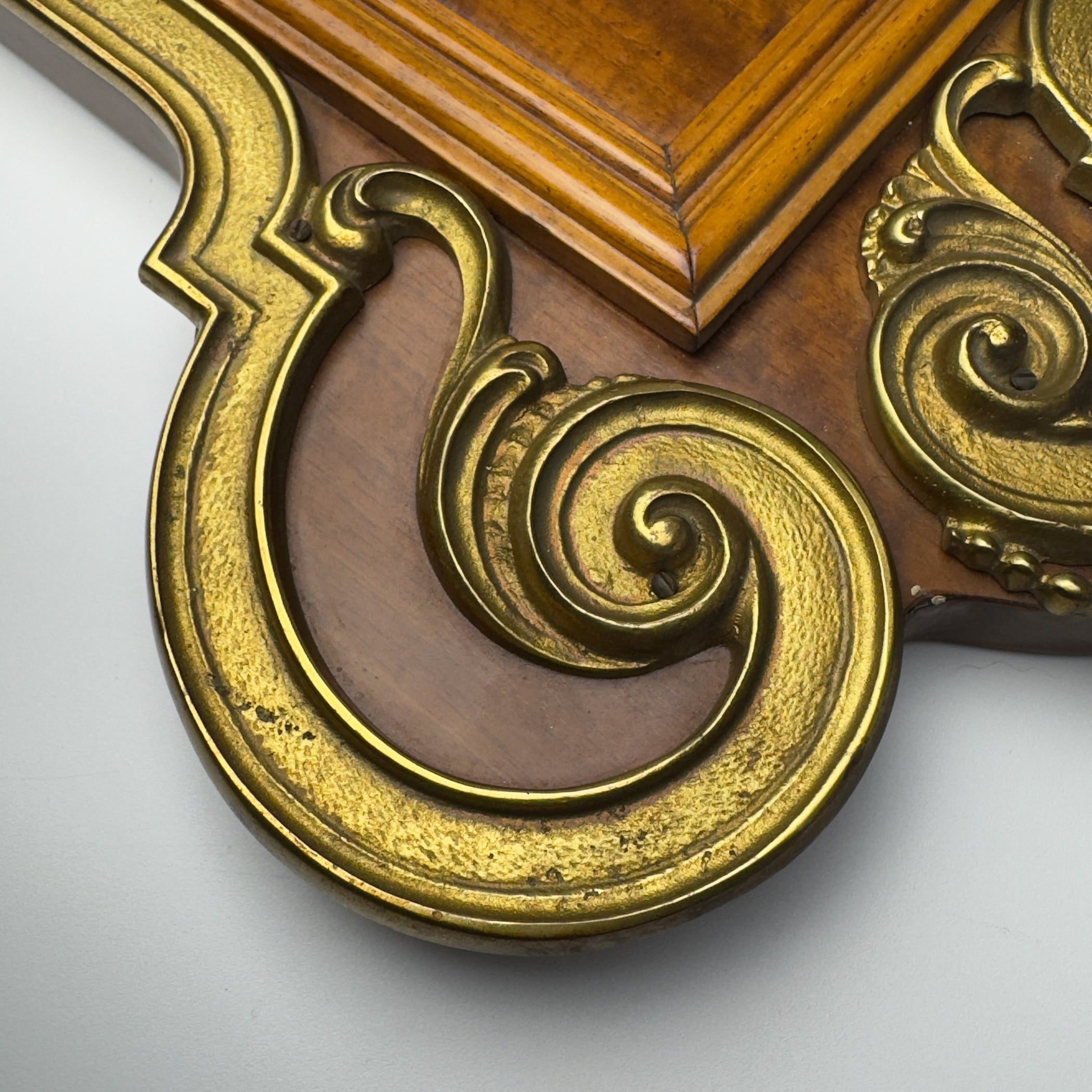 Vintage Large Wooden Wall Mirror, Italy 1950s