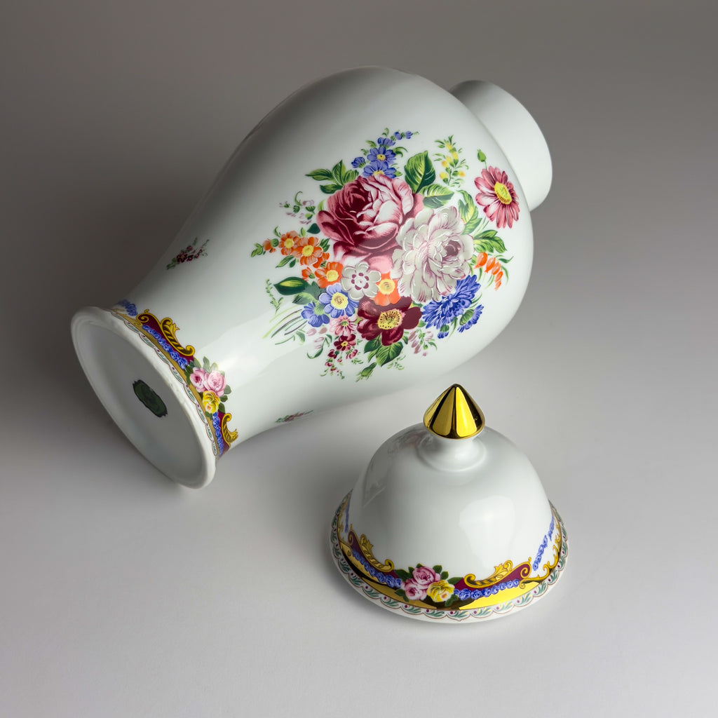 Vintage porcelain ginger jar by Limoges, France, 1970s