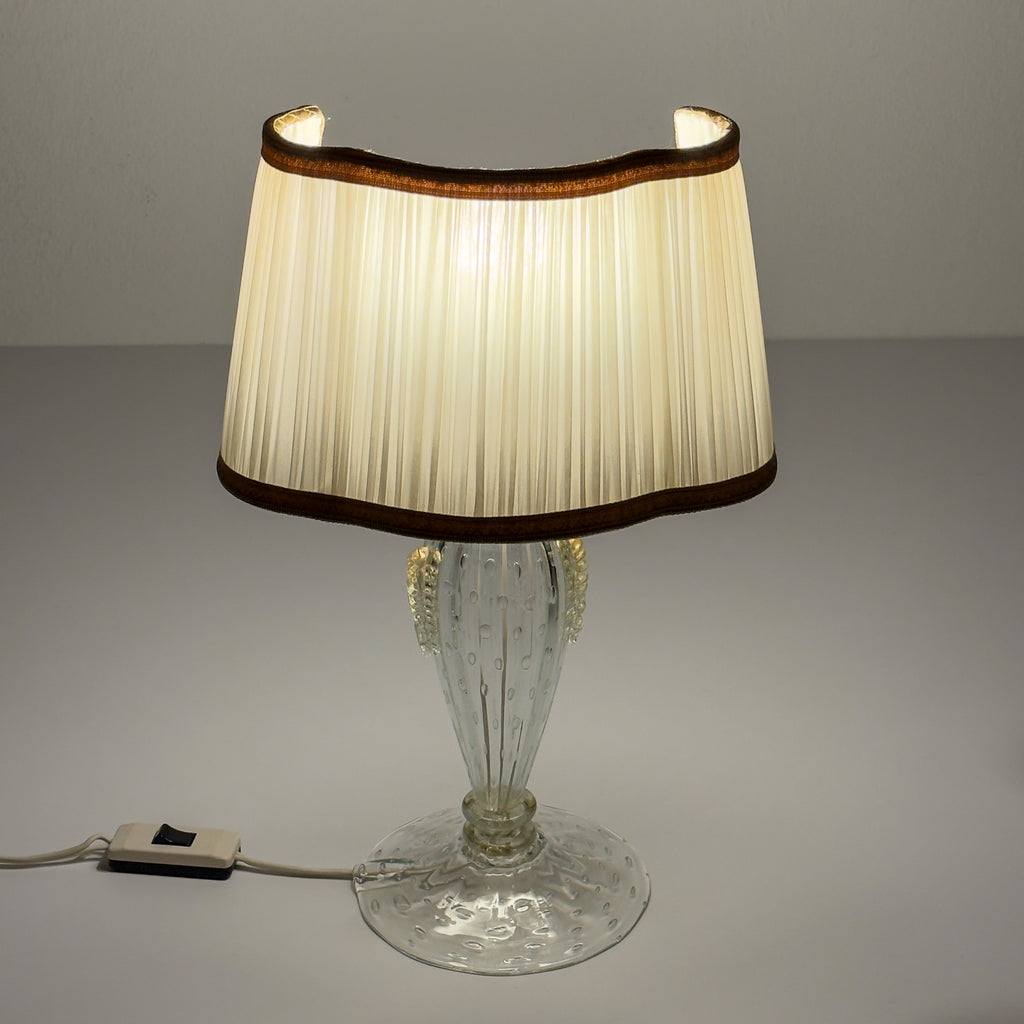 Original Murano glass table lamp by Barovier and Toso, Italy 1980s
