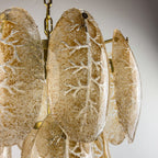Original cascade murano glass chandelier, Italy 1980s