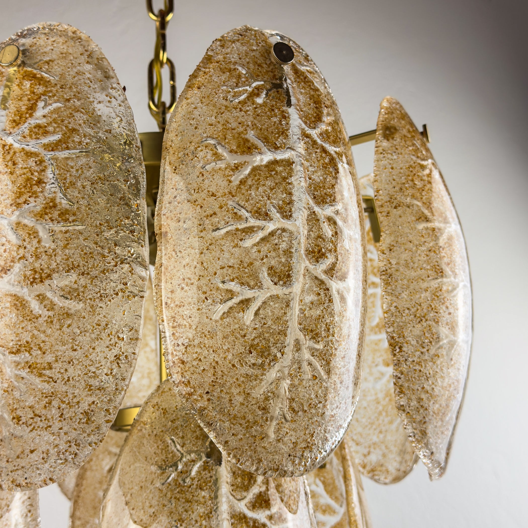 Original cascade murano glass chandelier, Italy 1980s