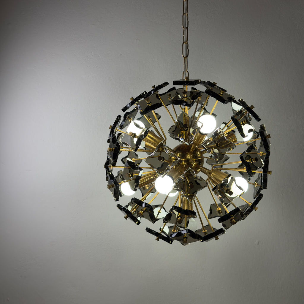 Mid-century Sputnik chandelier by Fontana Arte, Italy 1970s