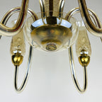 Vintage amber murano chandelier De Majo Italy 1970s Mid-century italian chandelier 6 bulbs