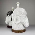 Vintage table lamps Ram Head, Italy 1970s Set of 2