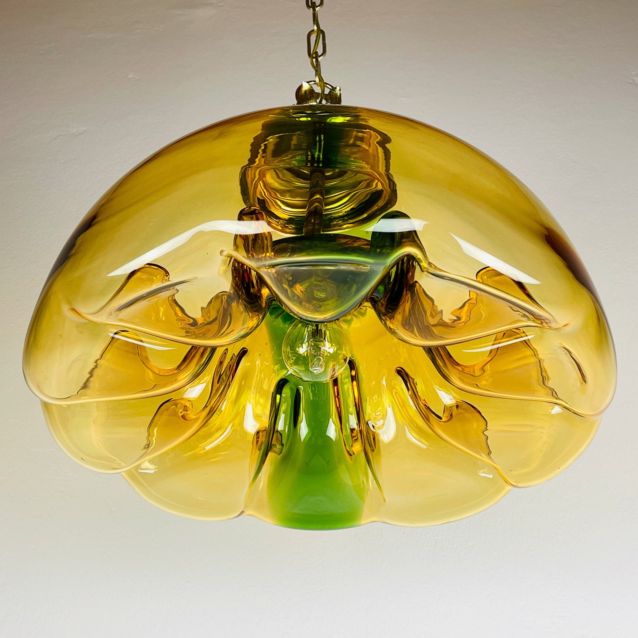 Mid-century murano pendant lamp Medusa, Italy 1960s, Vintage home decor