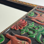 Vintage wooden wall mirror, India mid-20th century