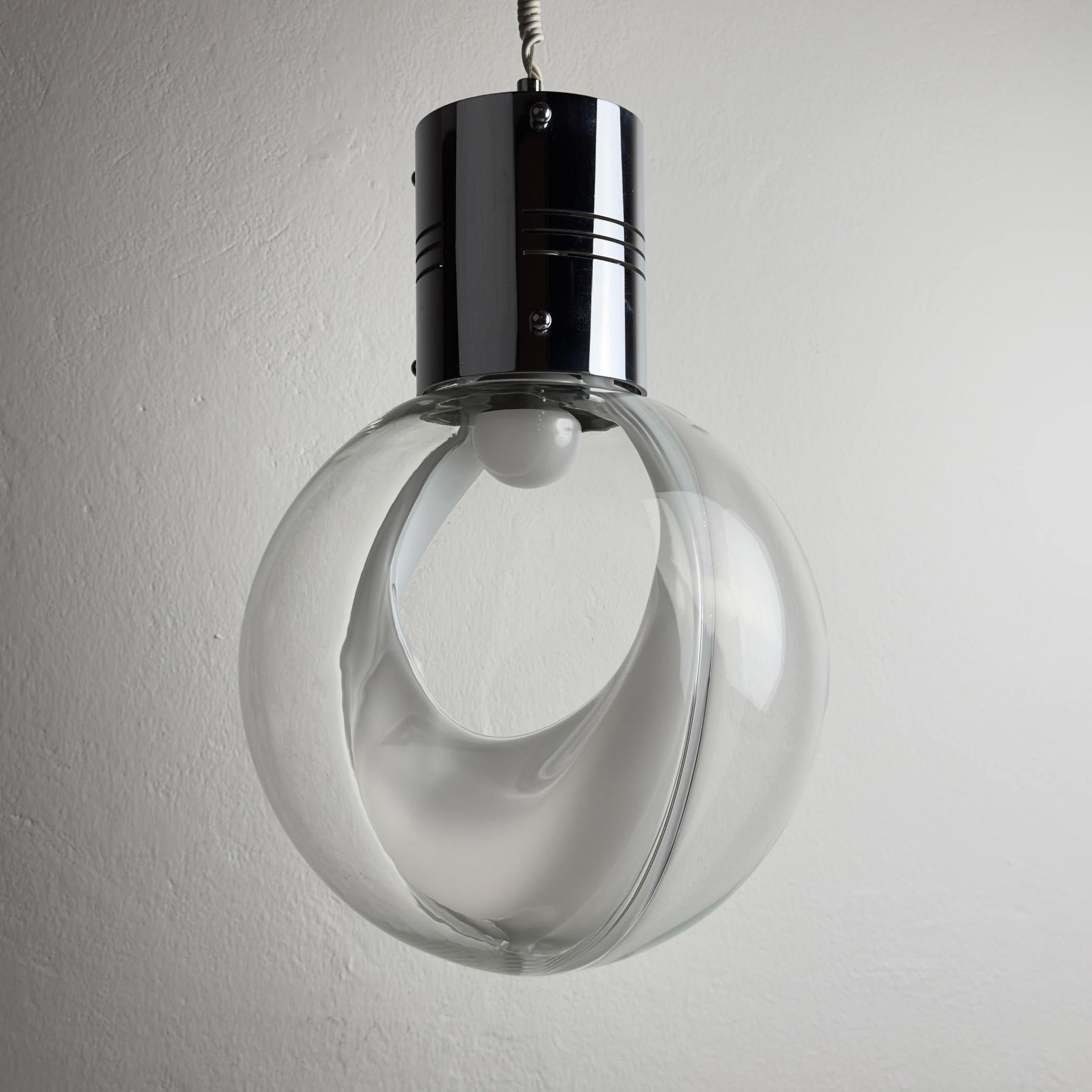 Vintage pendant lamp Membrane by Toni Zuccheri for Venini, Italy 1960s